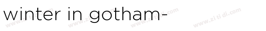 winter in gotham字体转换